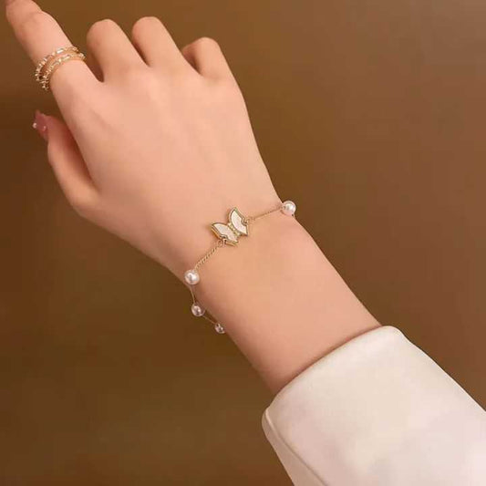 pearl butterfly Bracelets