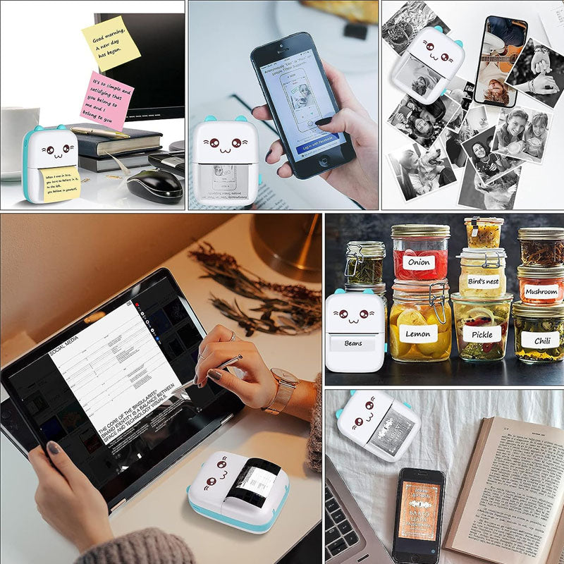🖨️ Mini Portable Thermal Printer – Wireless Pocket Printer for Smartphones
