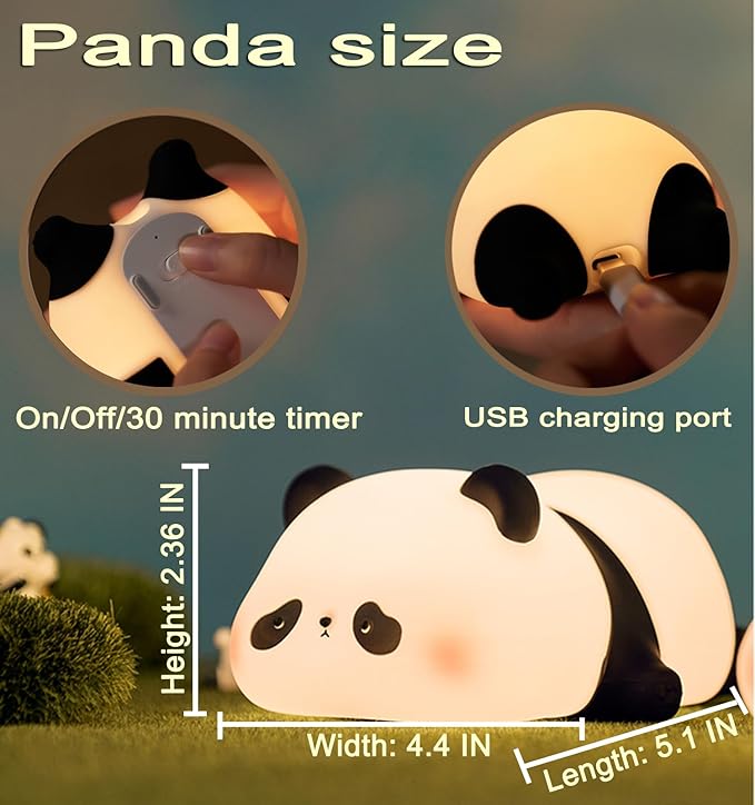 Cute Panda Rechargeable Night Lamp