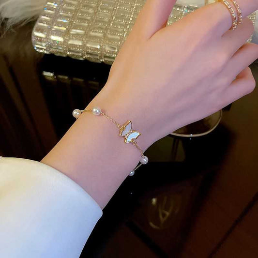 pearl  butterfly Bracelets
